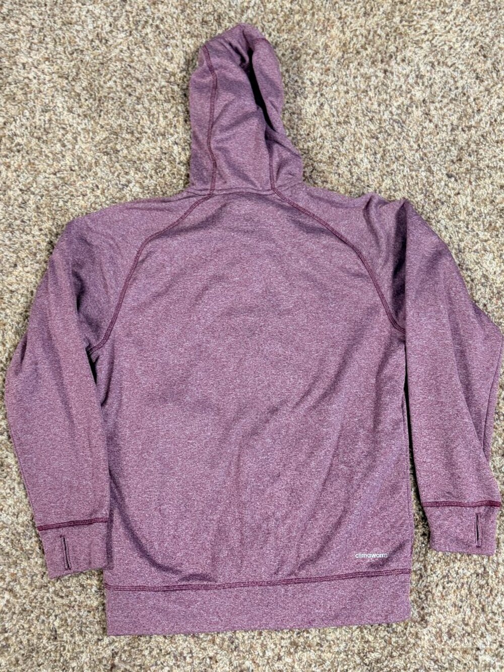 Adidas Burgundy Red Climawarm Jacket - Womens Small - Preowned - 2211 - Picture 4 of 4